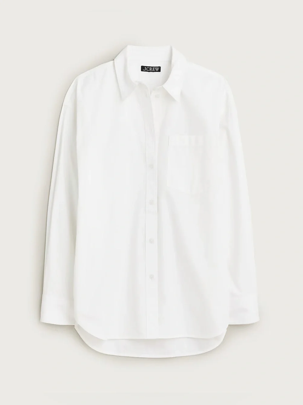 J.Crew Petite Étienne oversized shirt in lightweight Oxford in white